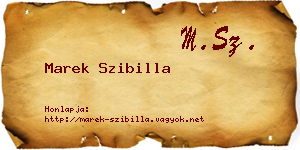 Marek Szibilla névjegykártya